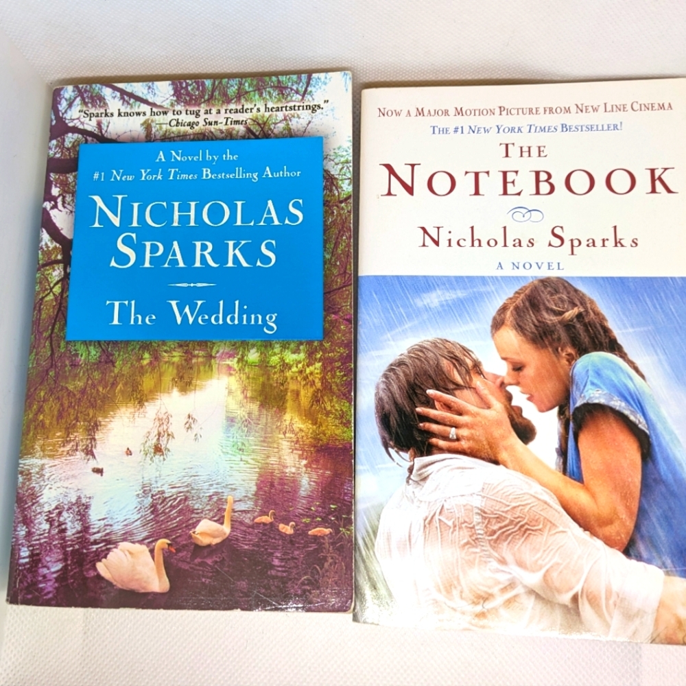 2 Nicholas Sparks Romance Novels Used Books Paperback